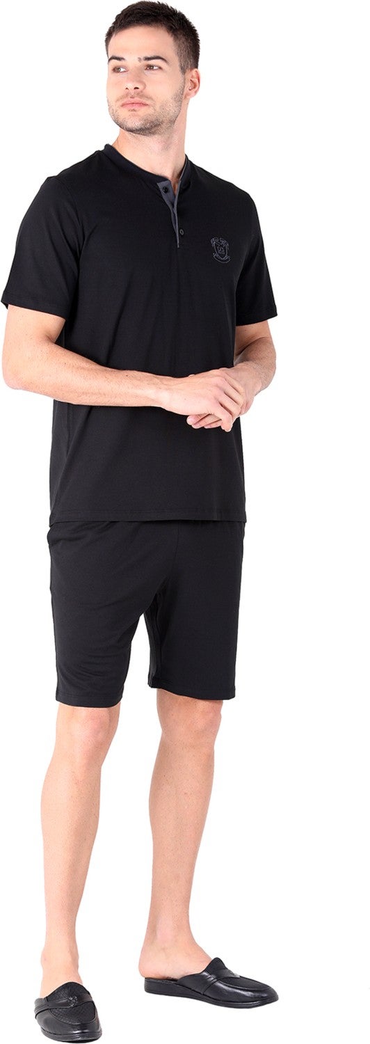 Ds Damat Shorts Pajamas Set Black