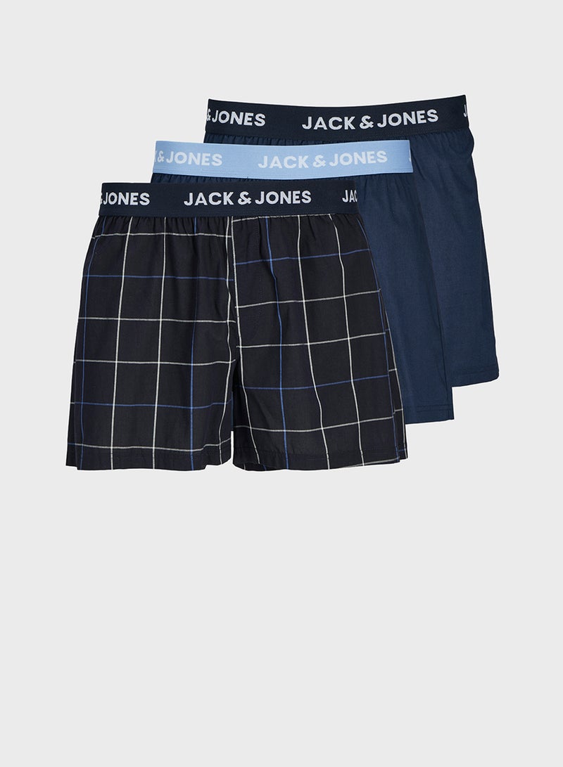 Jacjackson 3 Pack Logo Band Trunks