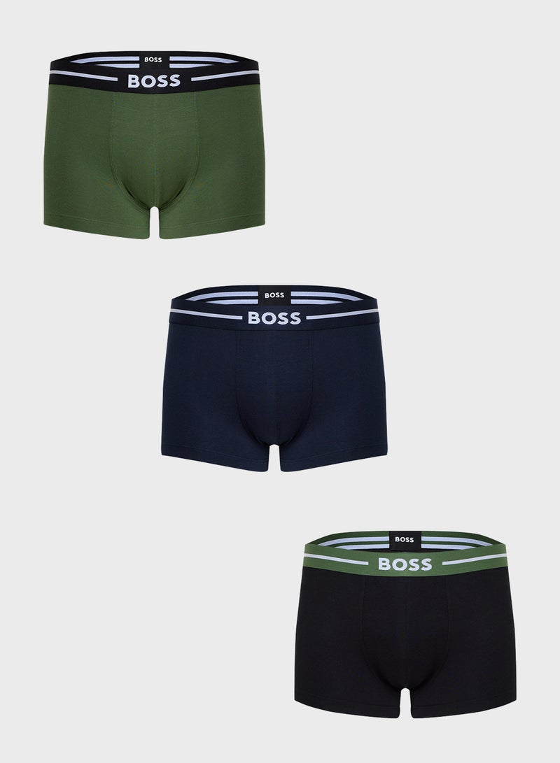 3 Pack Logo Band Trunks