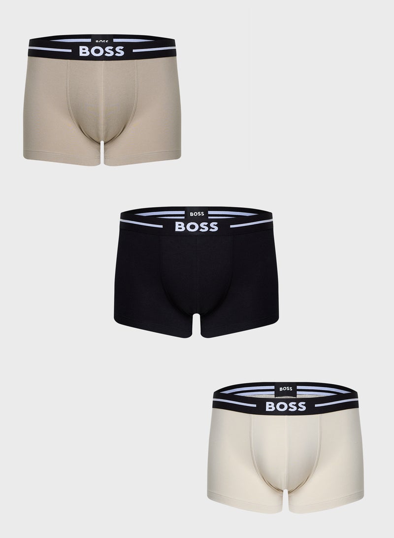 3 Pack Logo Band Trunks