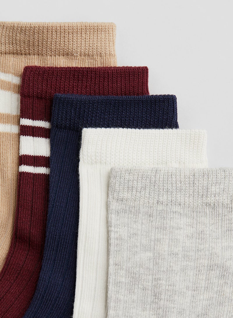 5-Pack Ribbed Socks