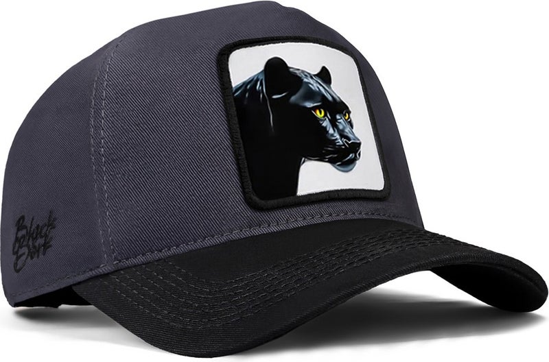 Black Bork Black Bork V1 Baseball Panther - 4bs Code Logo Black Peaked Anthracite Hat (Cap)