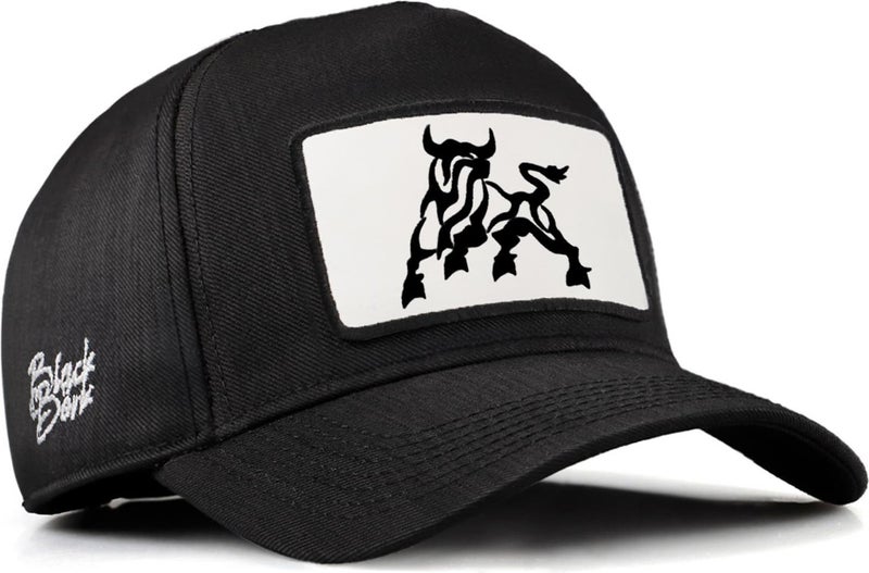 V2 Baseball Bull - 1 Unisex Black Cordura Fabric Hat (Cap) with Code Logo