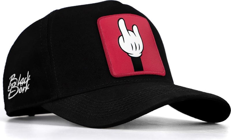 V1 Baseball Finger - Unisex Black Hat (Cap) with 1 Code Logo