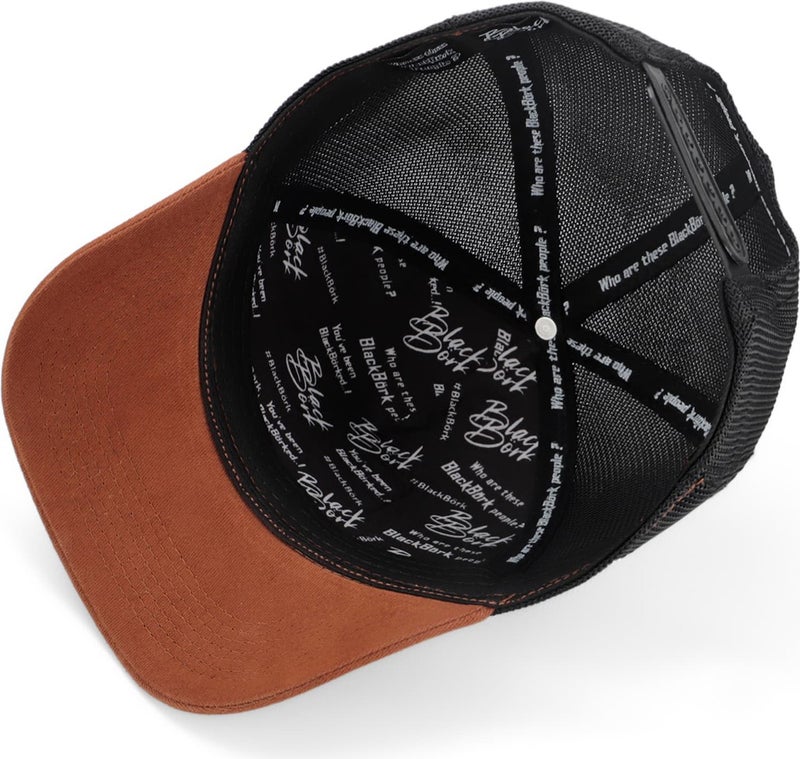 Blackbörk V1 Trucker Never Settle - 1 Camel-Black Hat (Cap) with Code Logo