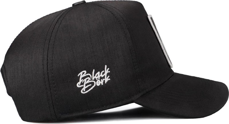 V2 Baseball Boss - Unisex Black Cordura Fabric Hat (Cap) with 2 Code Logo