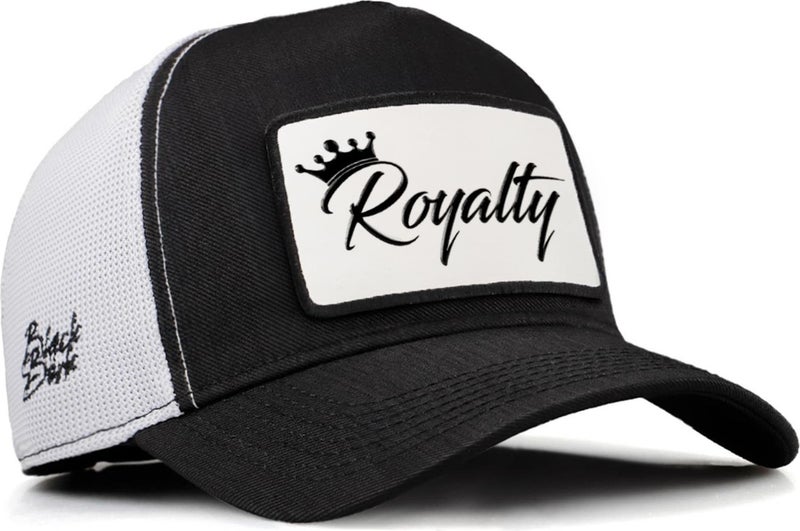 V2 Trucker Royalty - 1 Unisex Black-White Cordura Fabric Hat (Cap) with Code Logo