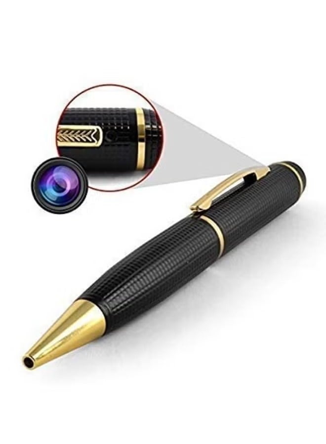 Golden Mini Hidden Spy Camera Pen: 1080p Full HD Video and Audio for Discreet Recording