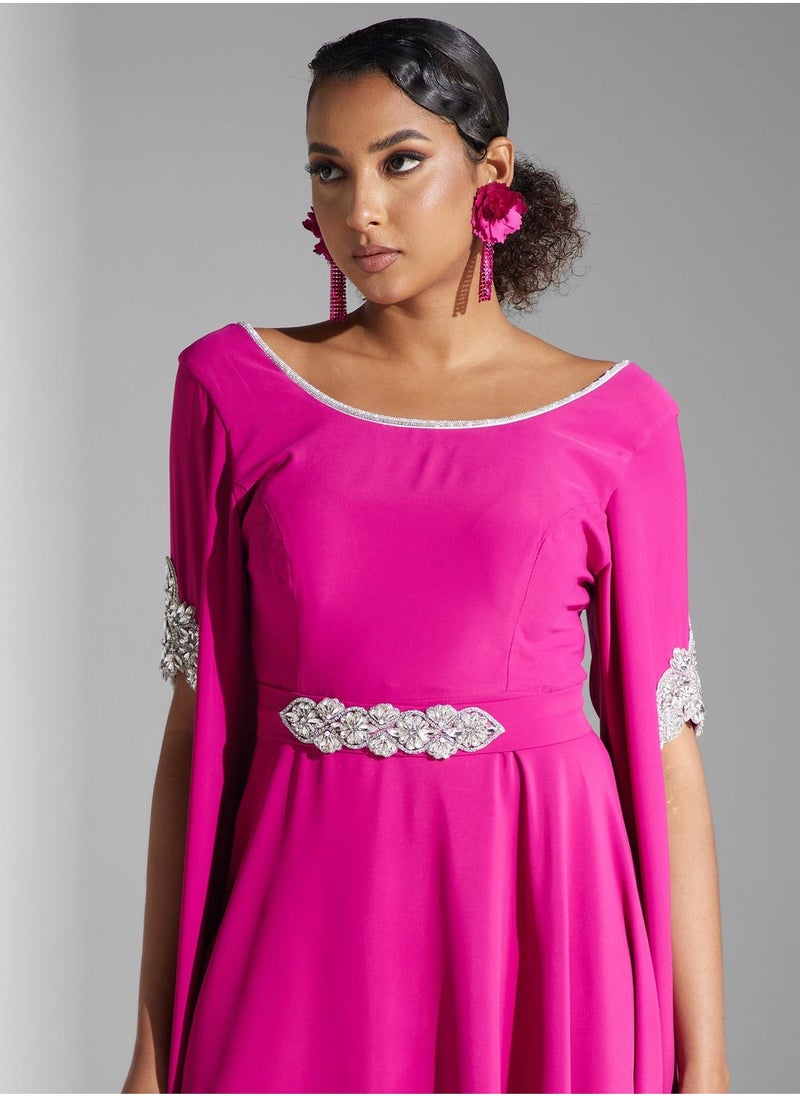 Embellished Tiered Dress