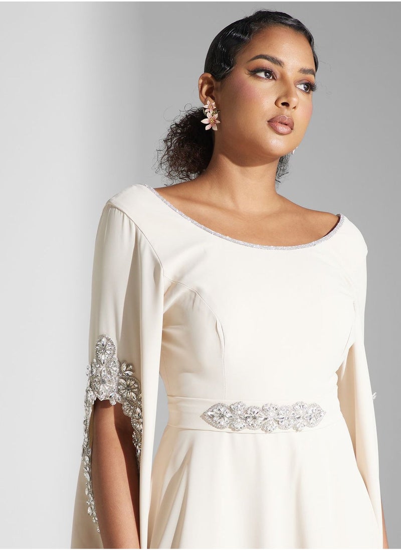 Embellished Tiered Dress