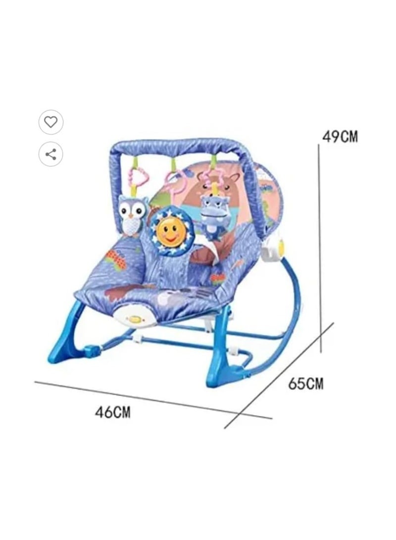 Colorful Baby Rocking Chair with Music & Toys – Musical Bliss (Blue)