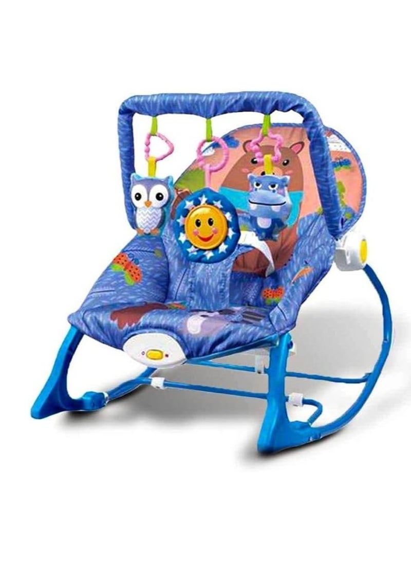 Colorful Baby Rocking Chair with Music & Toys – Musical Bliss (Blue)