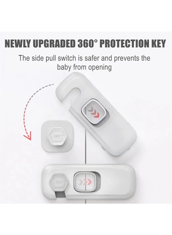 5 Pcs Baby Safety Cabinet Lock Security Protection Home Refrigerator Safety Buckle Child Anti Pinch Hand Drawer Door Locks