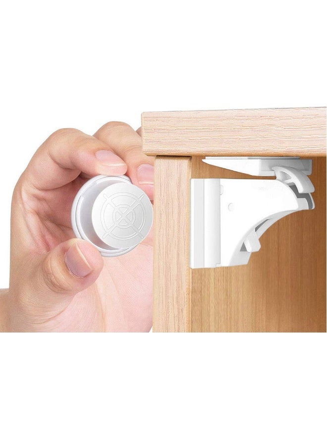 Baby Safety Magnetic Cabinet Lock For Cabinets and Drawers Child Proofing Cupboard Latches With 4 Locks And 1 Key