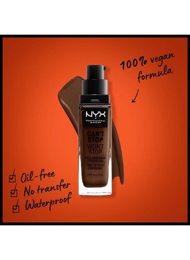 Can't Stop Won't Stop Full Coverage Foundation Deep Espresso
