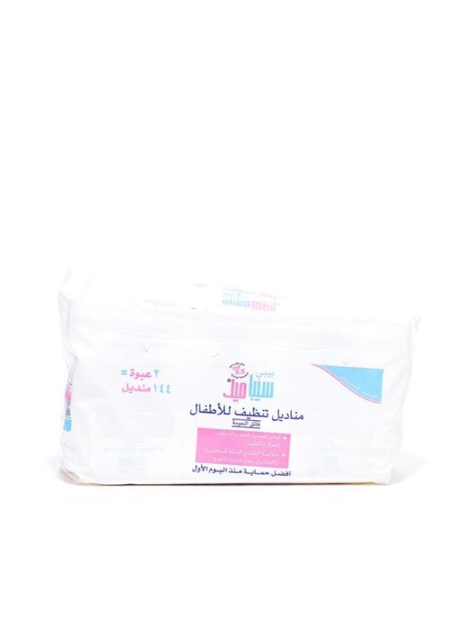 Baby Wet Wipes 2 Packs X 72 Wipes, 144 Count