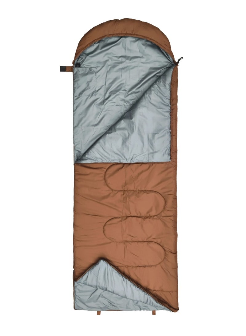 Camping Sleeping bag with Heat Function  / Versatile and Portable / Lightweight and Easy-to-Carry / Superior Warmth and Durable / Camping / Hiking / Outdoor - Brown