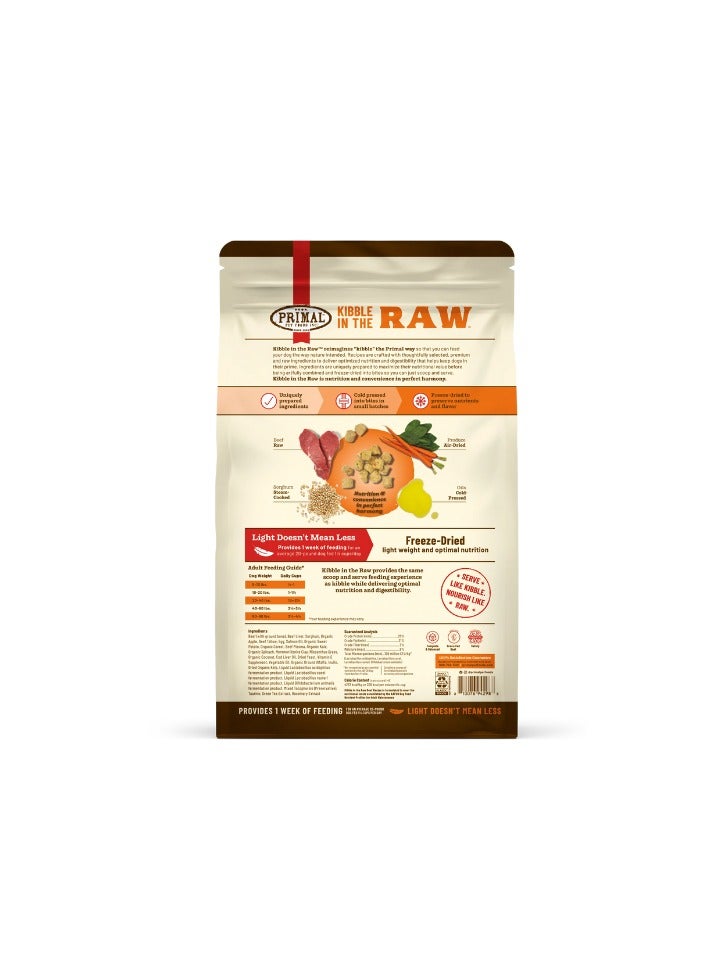 Primal Canine Beef Kibble in the Raw 1.5 lb, Primal Kibble, Primal kibble in the raw, Raw food for dogs, High Protein Raw dog food, kibble for dogs, Freeze dried kibble for dogs, freeze dried dog food, best dog food, nutritious dog food, dog food, primal pet foods, dry food for dog, primal kibble, kibble in the raw