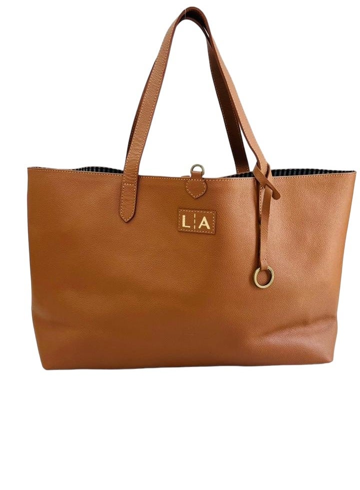 L A Genuine Leather Tote Bag