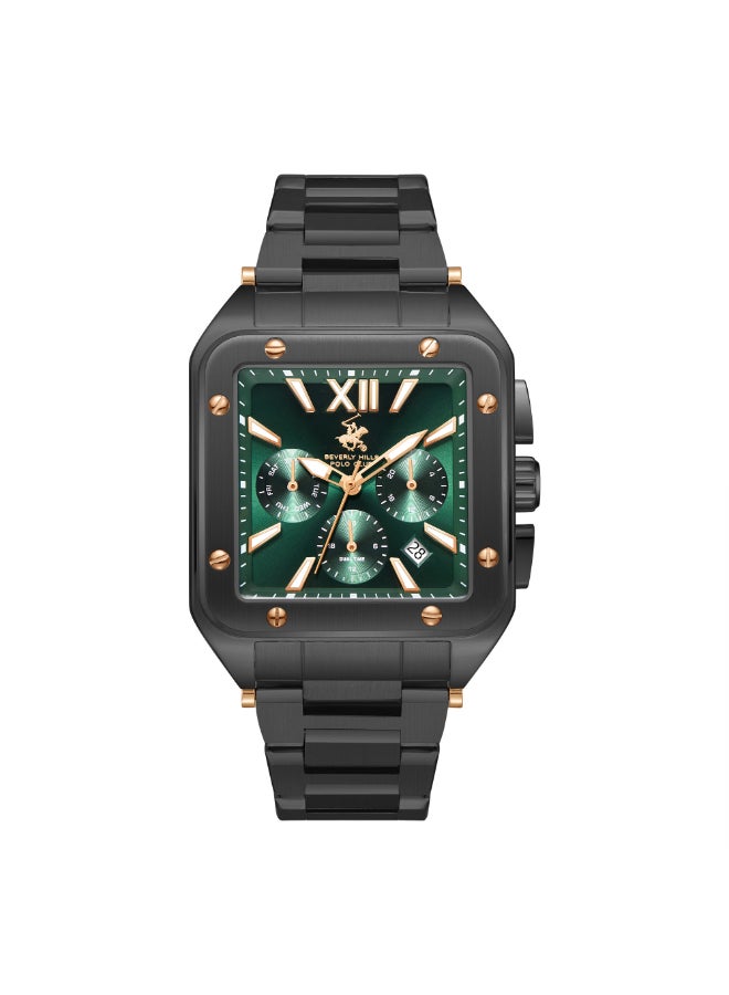 BEVERLY HILLS POLO CLUB Men's Multi Function Dark Green Dial Watch - BP3685X.070