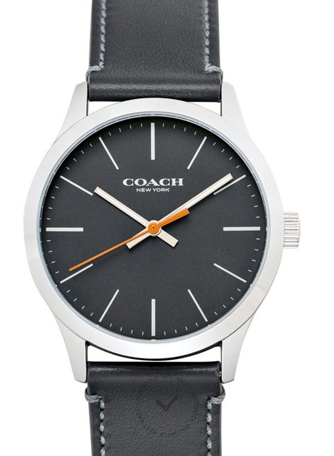 Round Analog Men's Grey Case Wrist Watch - 14602414