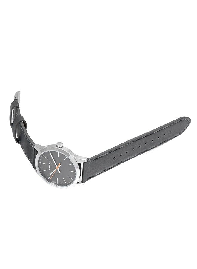 Round Analog Men's Grey Case Wrist Watch - 14602414