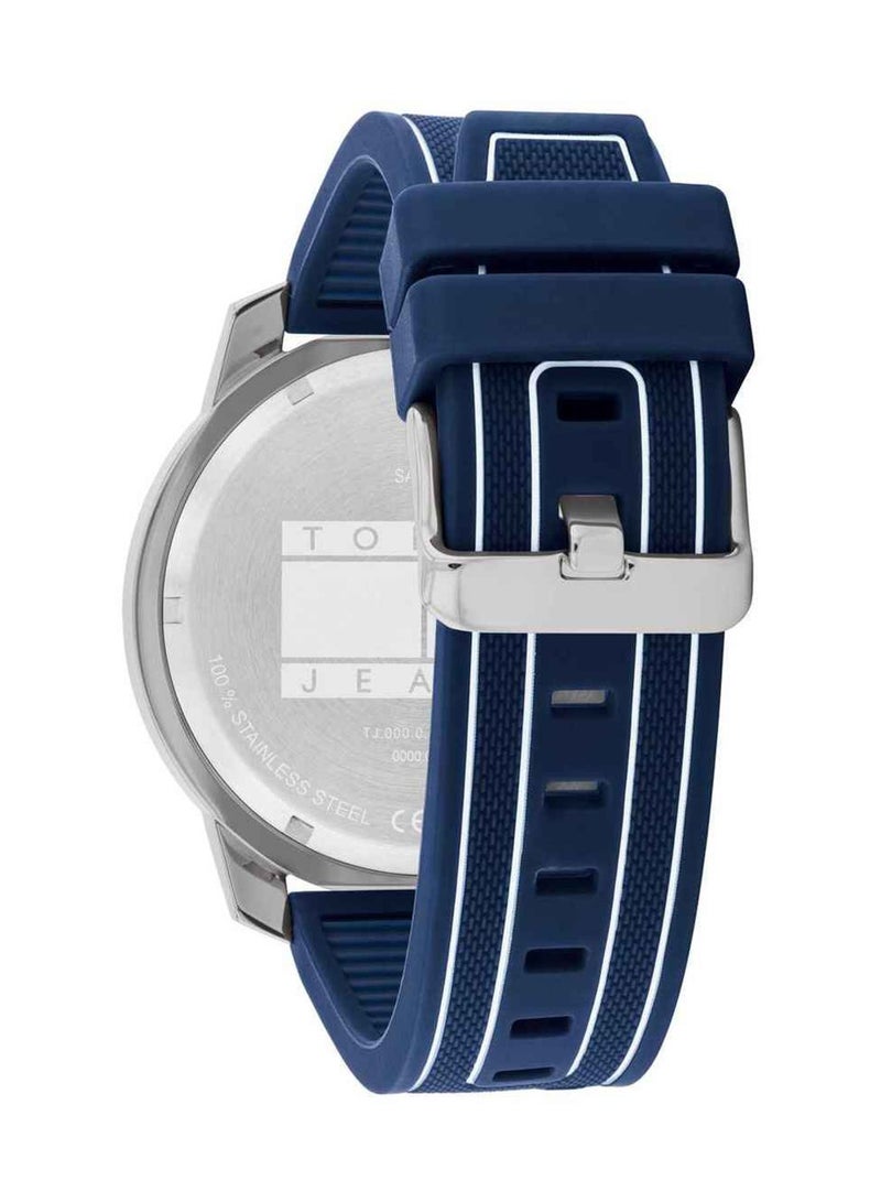 Round Analog Men's Blue Case Wrist Watch - 1710582