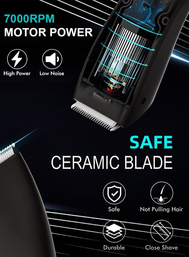 Mens Electric Groin Hair Trimmer Wireless Waterproof with Electric Dock Charger for Mens Underarm Leg Head Hand Body Shaver