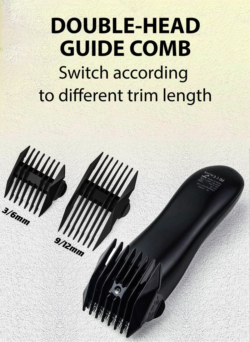 Mens Electric Groin Hair Trimmer Wireless Waterproof with Electric Dock Charger for Mens Underarm Leg Head Hand Body Shaver