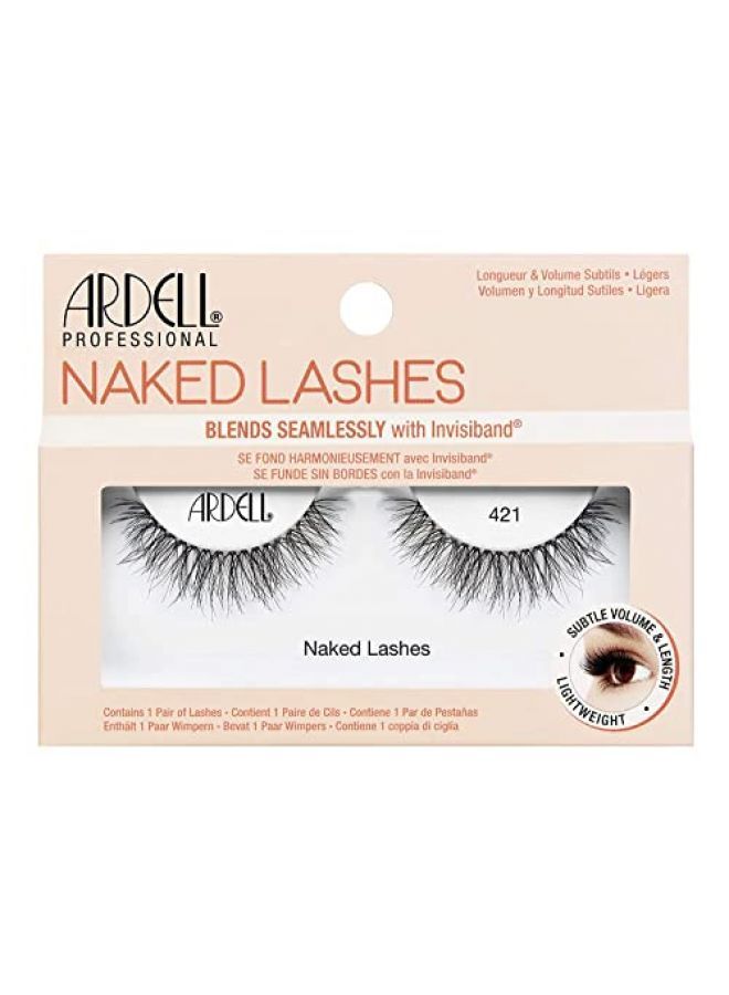 Ardell False Lashes, Naked Lashes 421 with Invisiband, 4 pairs