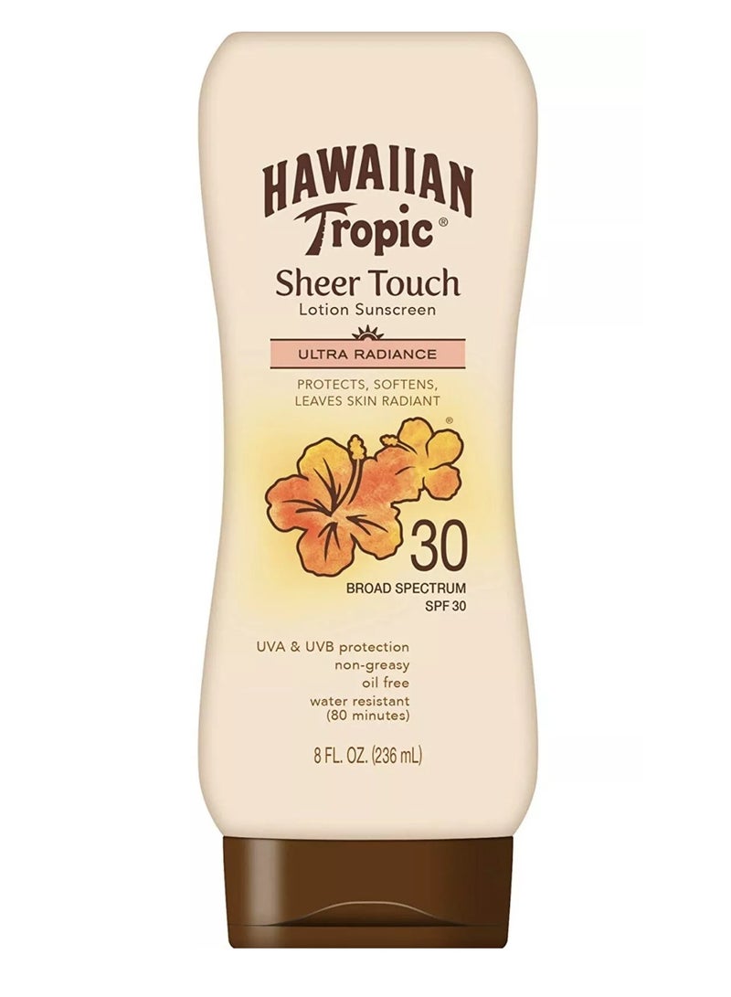 Sheer Touch Lotion Sunscreen Ultra Radiance UVA UVB SPF 30 Sun Protection Body Lotion Moisturizer 236ml