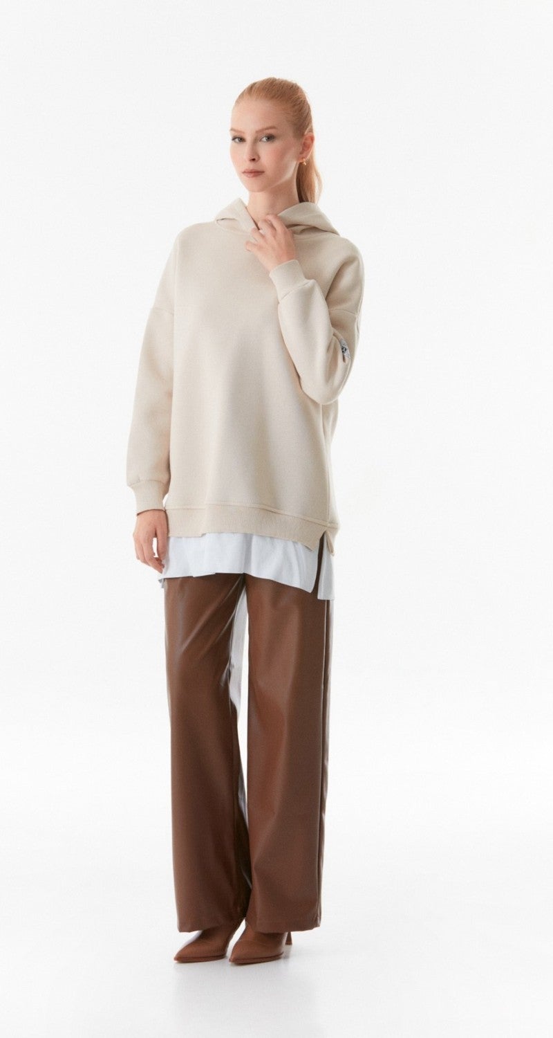 Basic Hooded Oversize Sweatshirt