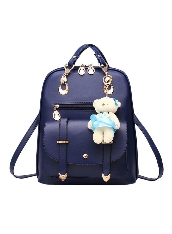 Bear Pendant Backpack Navy