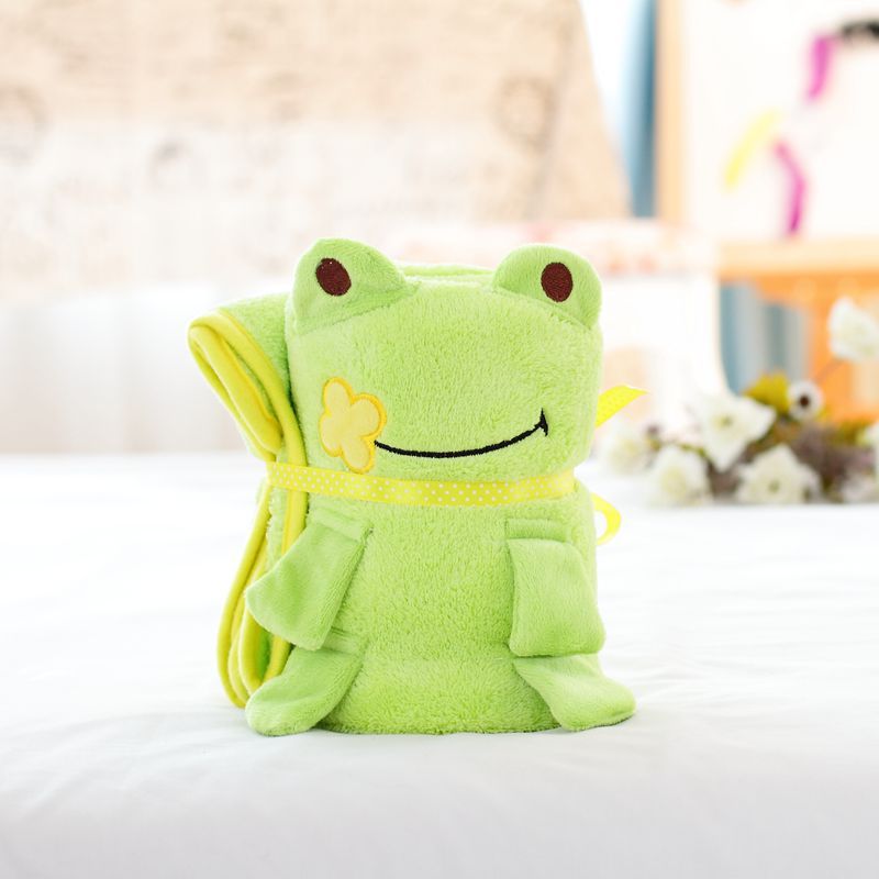 Plush Fleece Folding AC Blanket GiftFrog Frog