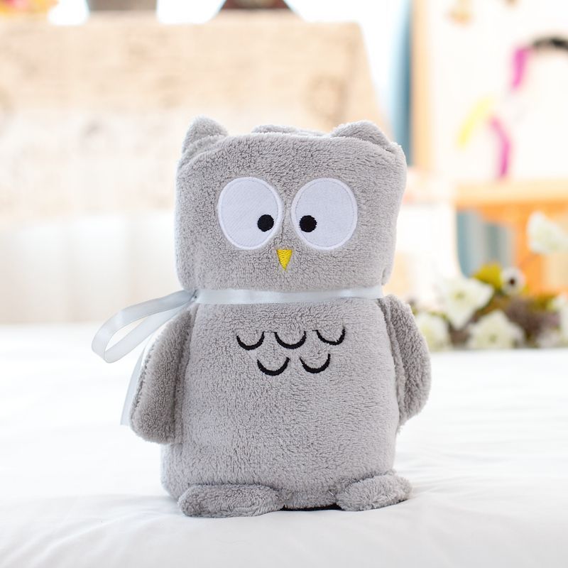 Plush Fleece Folding AC Blanket GiftOwl Owl