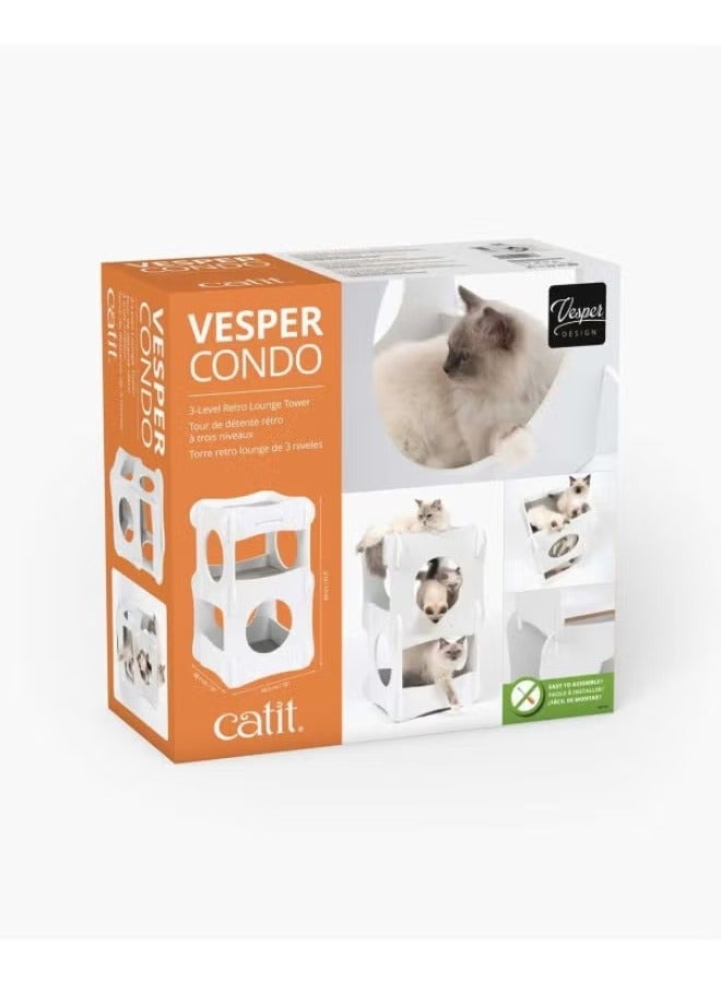 Catit Vesper Cat Furniture Condo White