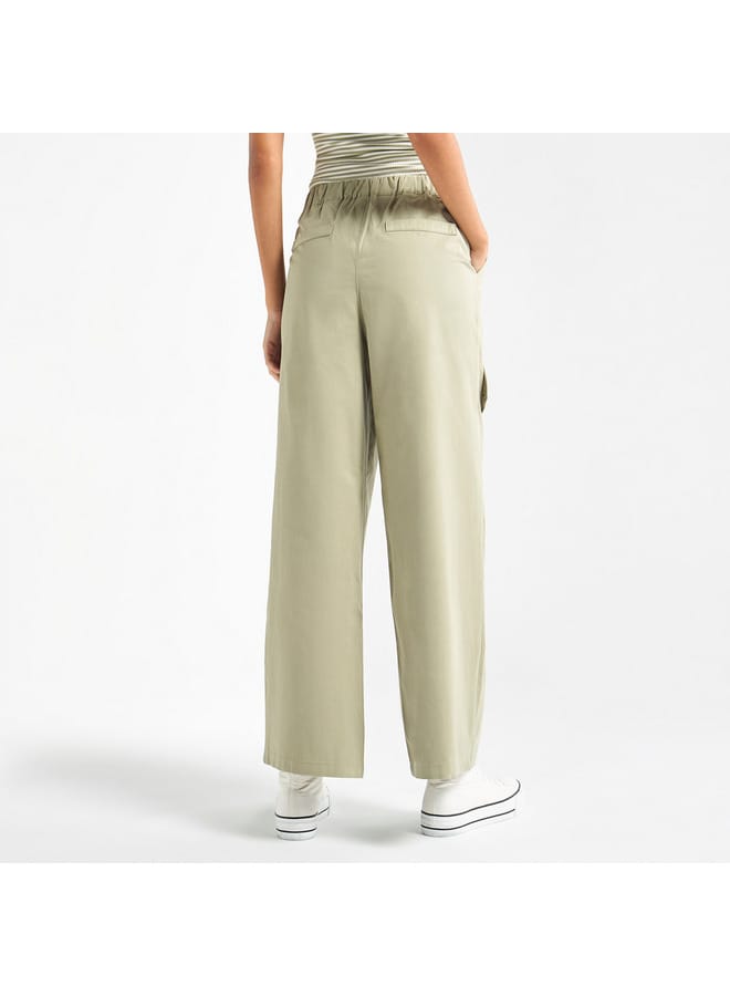 Solid Cargo Pants with Pockets