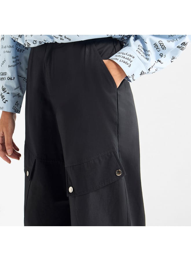 Solid Cargo Pants with Pockets