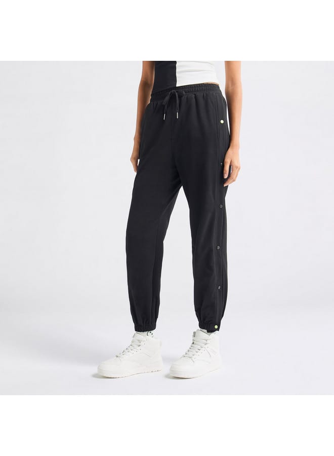 Solid Joggers with Drawstring Closure and Pockets