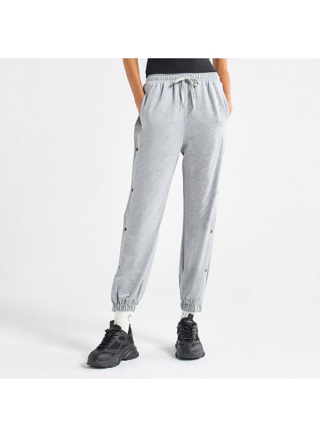 Solid Joggers with Drawstring Closure and Pockets