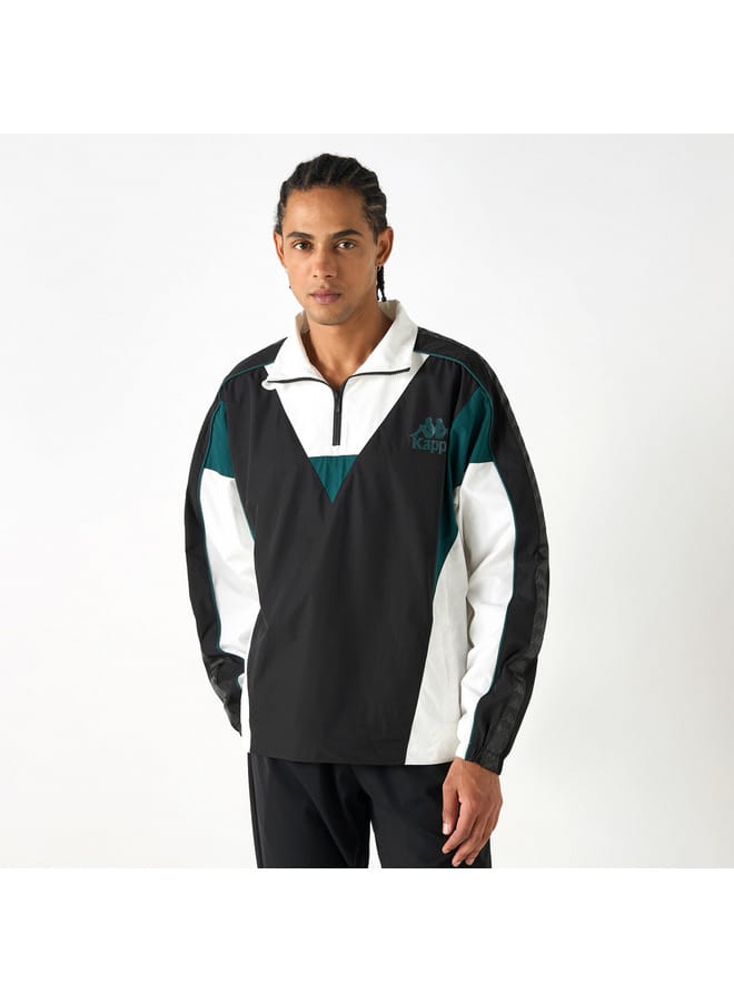 Kappa Colourblock Zip Through Jacket with Long Sleeves