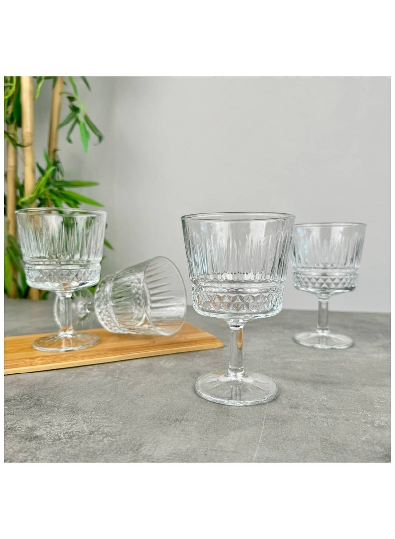 4 Pieces Elysia Cocktail Coupe Set 260 Ml, 134 Mm Height, 86 Mm Diameter Clear