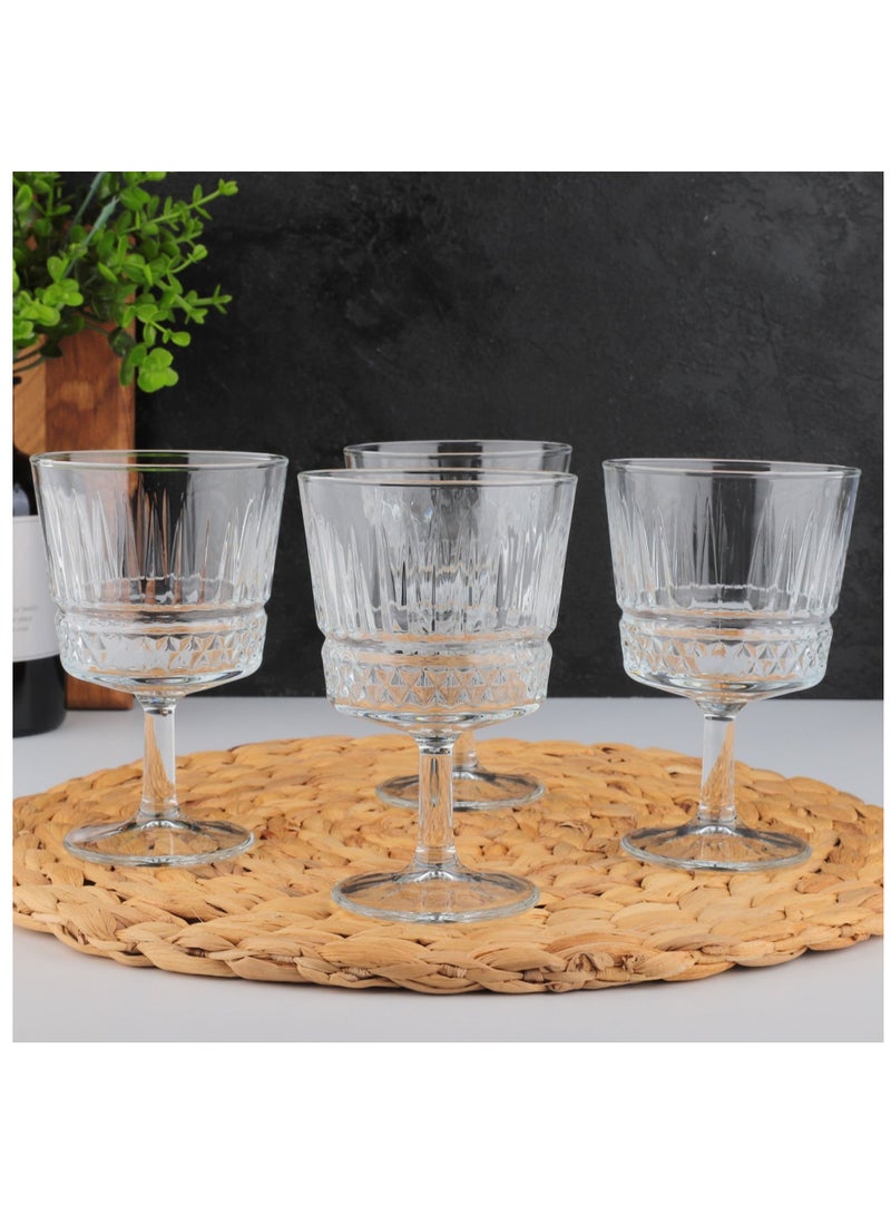 4 Pieces Elysia Cocktail Coupe Set 260 Ml, 134 Mm Height, 86 Mm Diameter Clear