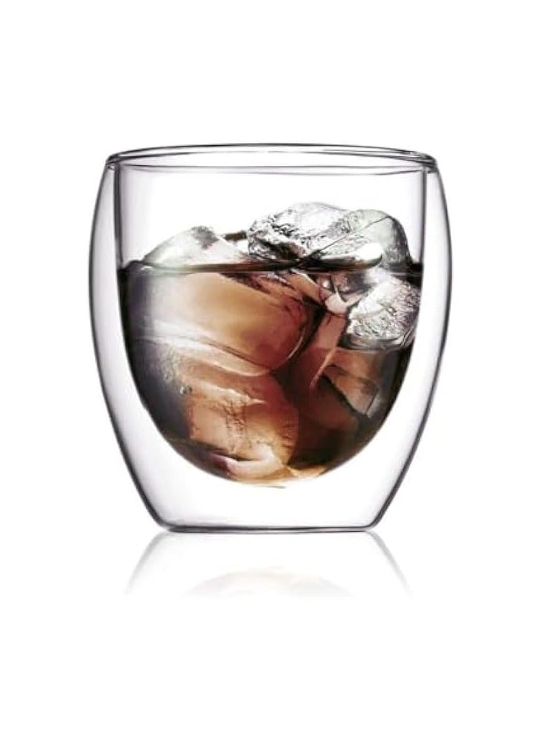 Double Wall Glass Tumbler, Clear, Suitable for Coffee, Coffee cups set