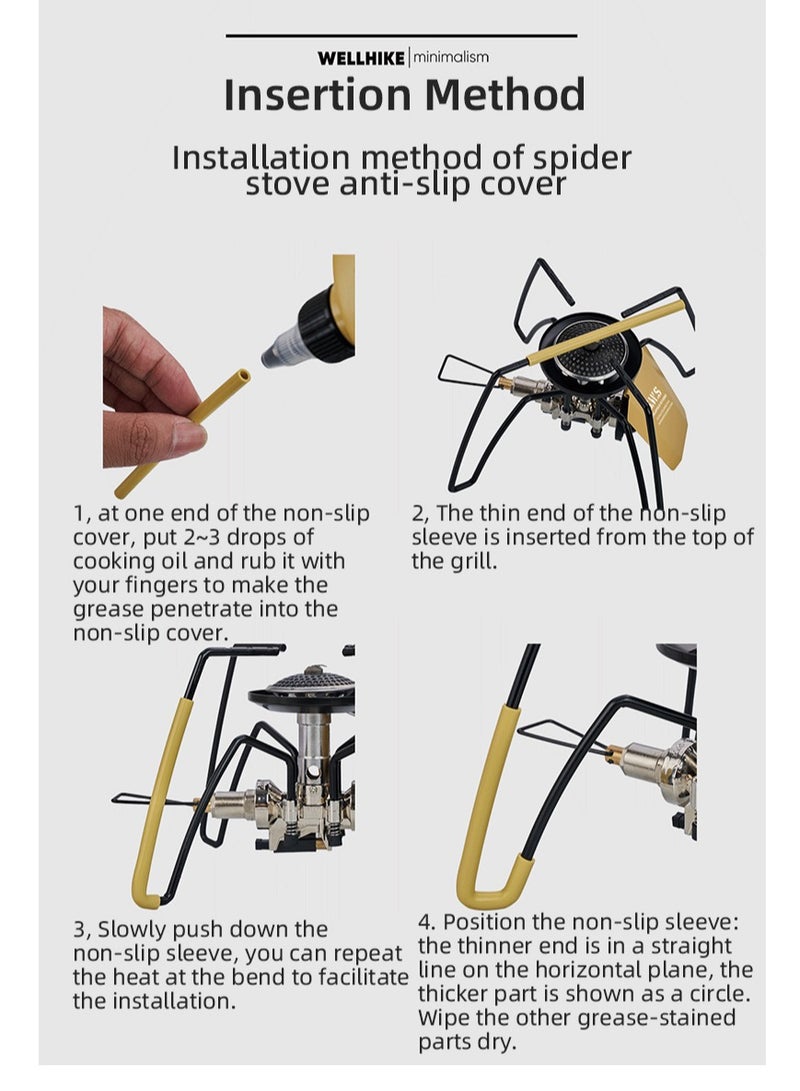Spider Stove Black Spider Folding Card Stove Camping Tableware Camping Kitchenware Camping Barbecue Stove Gas Stove