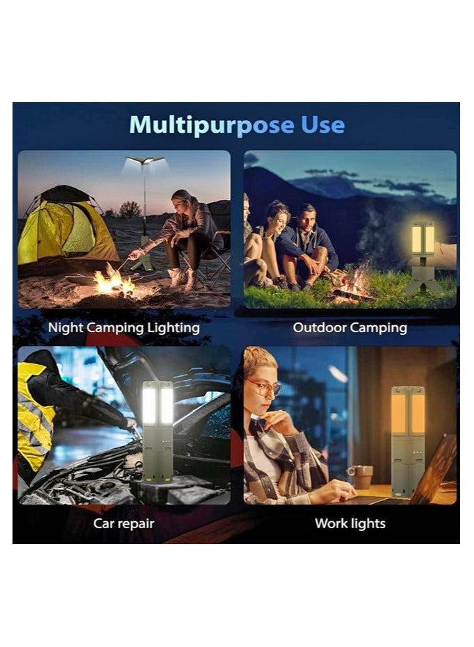 Rechargeable Multifunctional Outdoor Waterproof Four Leaf Camping Light Z2 - , Telescopic design, Adjustable light pool height,  perfect for Hiking, Camping, Fishing, and Travel