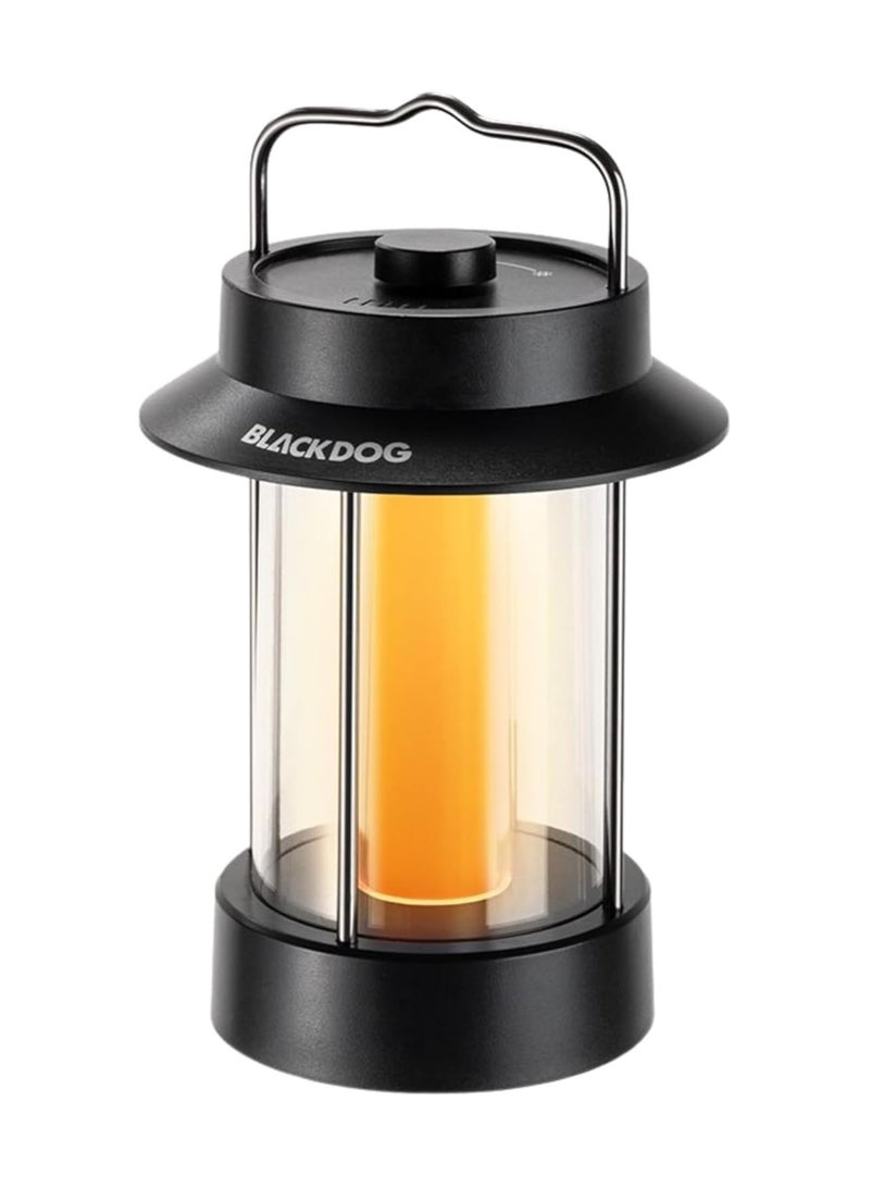 MADNESS SPORTS TRADING Blackdog 3 Dimensional Outdoor Camping USB Rechargeable Lantern with 3 Levels of Ampient Light  500 g Black Medium