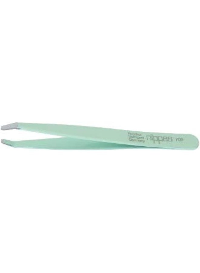 Tweezer Stainless Steel Colored Bented 709 | Suitable For Fine & Precise Plucking | Handy With Good Grip | Green