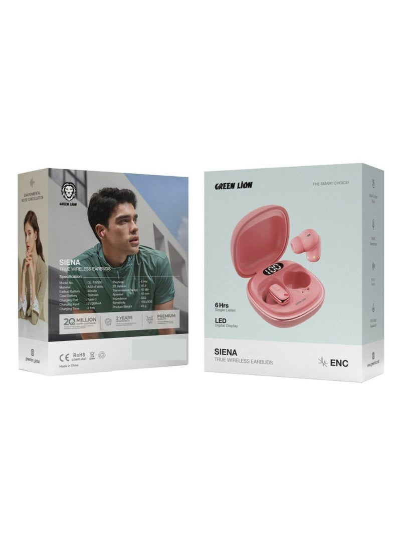 SIENA True Wireless Earbuds - Pink