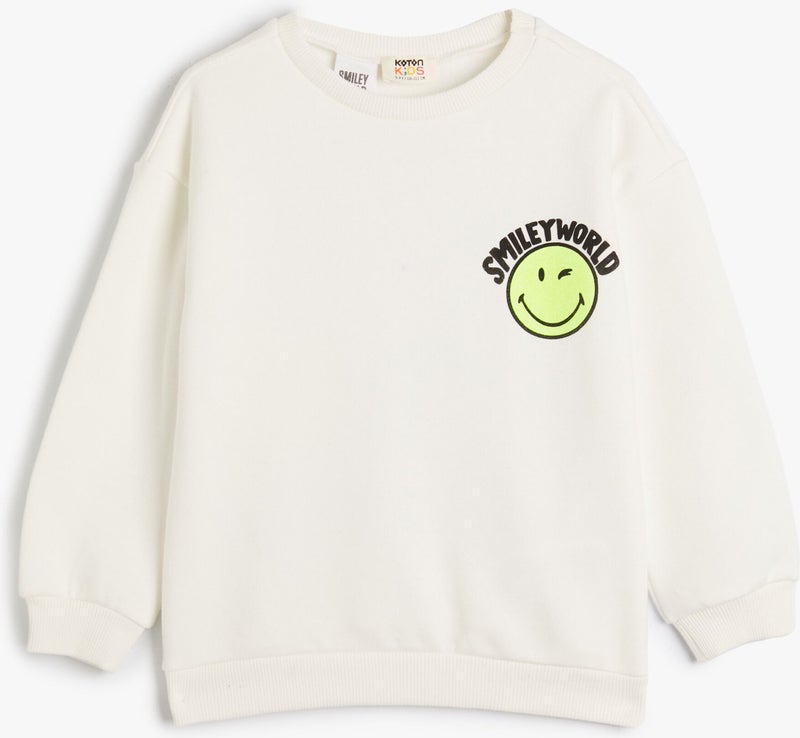 Smileyworld® Sweatshirt Licensed Raised Long Sleeve Crew Neck